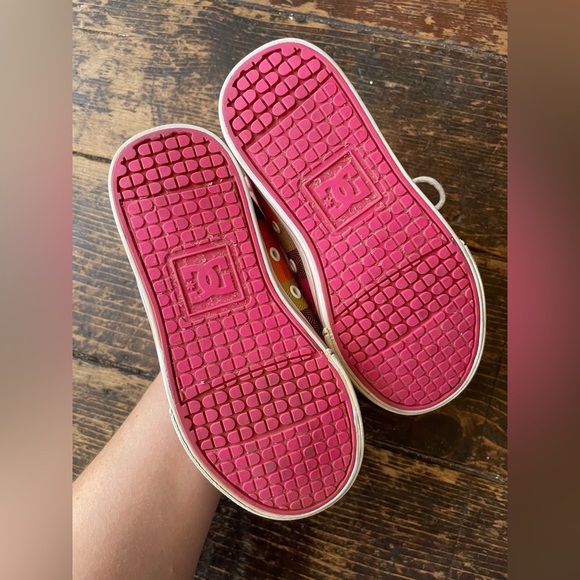DC Chelsea Charm J Low Skate Shoe Pink Plaid Girls Size 11 - Picture 6 of 6